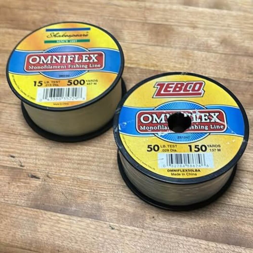 Set of 2 mixed spools Omniflex Monofilament Fishing Line